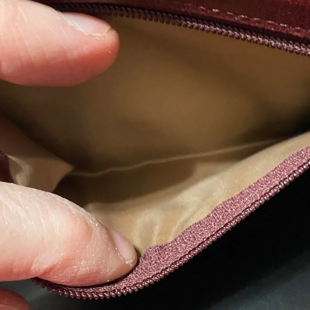 Vintage Small Burgundy Leather Wallet
